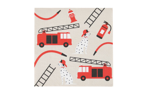 Brandweer Servetten - 20 stuks - Firefighter Party