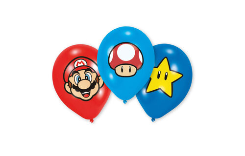 Super Mario Ballonnen - 6 stuks - Super Mario Party