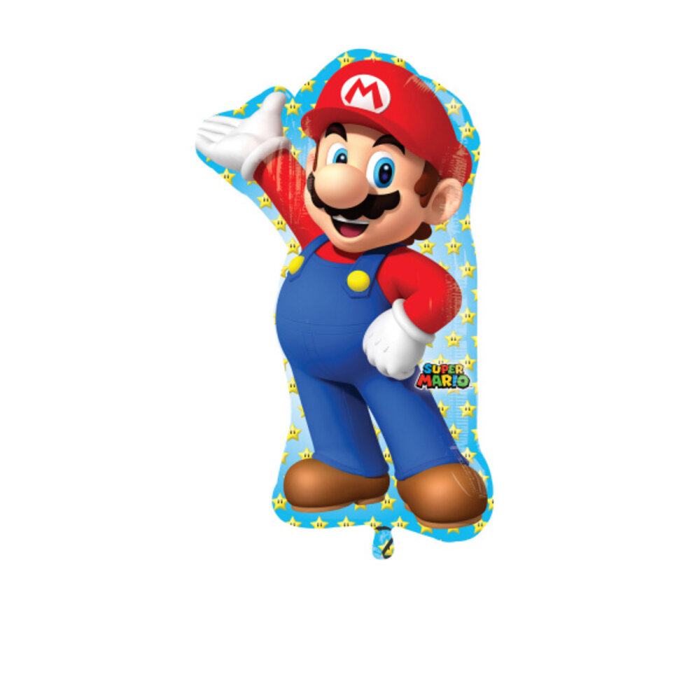 Super Mario Supershape folieballon - per stuk - Super Mario Party