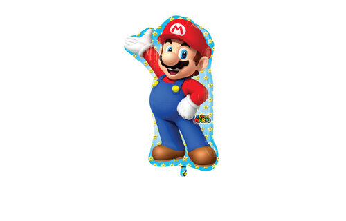 Super Mario Supershape folieballon - per stuk - Super Mario Party