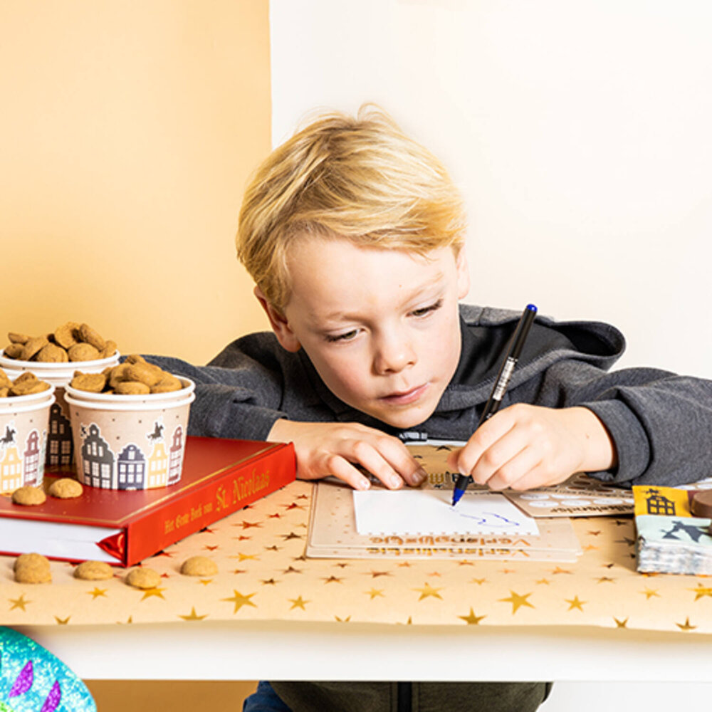 Welkom Sint & Piet Verlanglijstjes - 4 stuks - Sinterklaas
