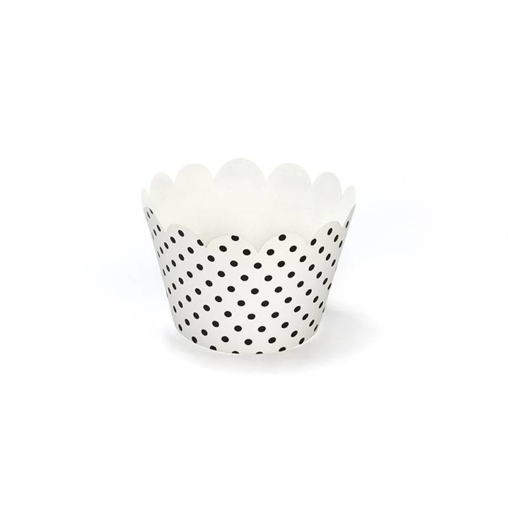 Cupcake Wrappers Rood Wit Zwart - 6 stuks