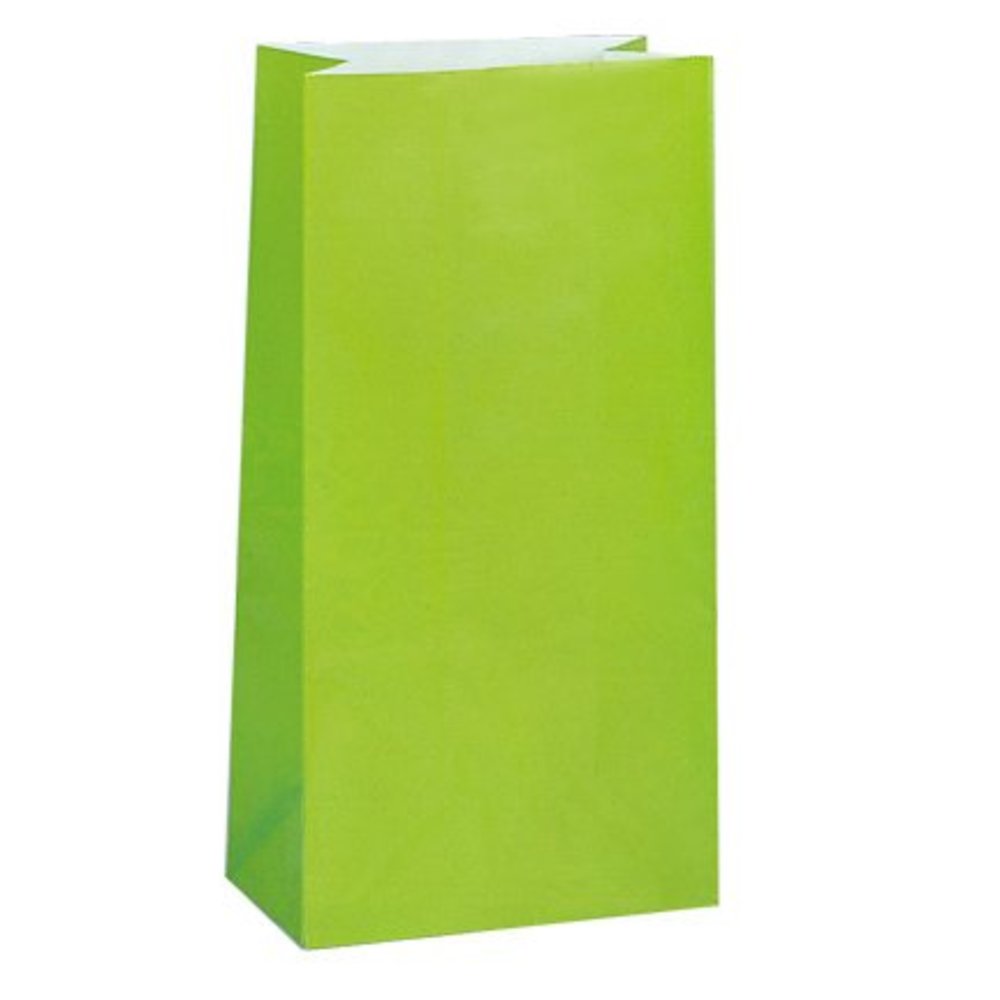 Lichtgroene Uitdeelzakjes - 12 stuks - papier