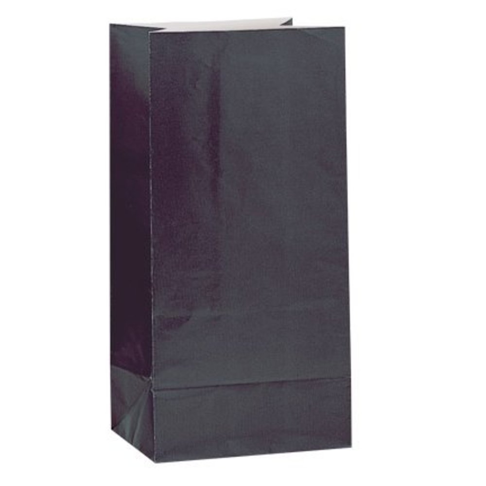 Zwarte Uitdeelzakjes - 12 stuks - papier