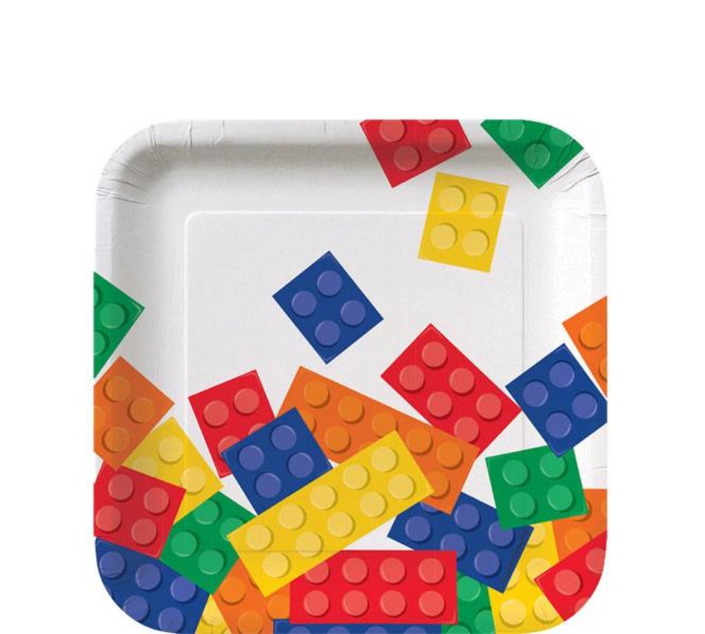 Lego Blokken Bordjes - 8 stuks - 17 cm