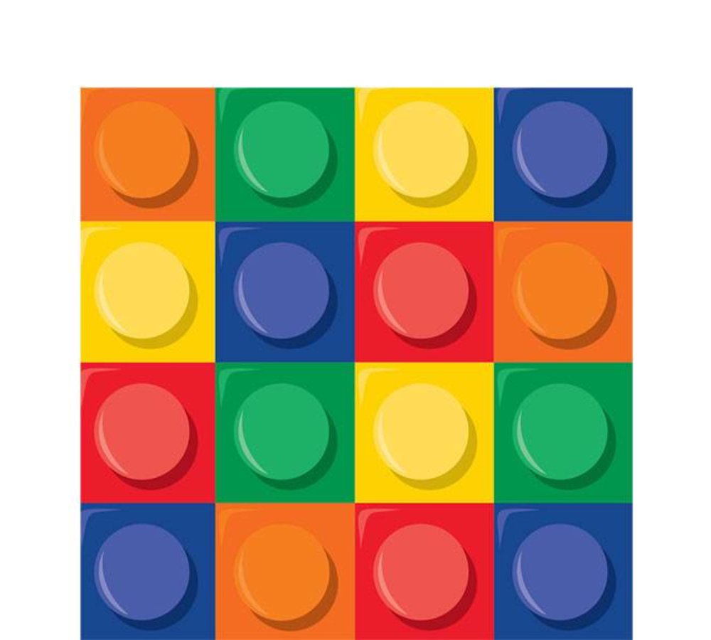 Lego Blokken Servetten - 16 stuks