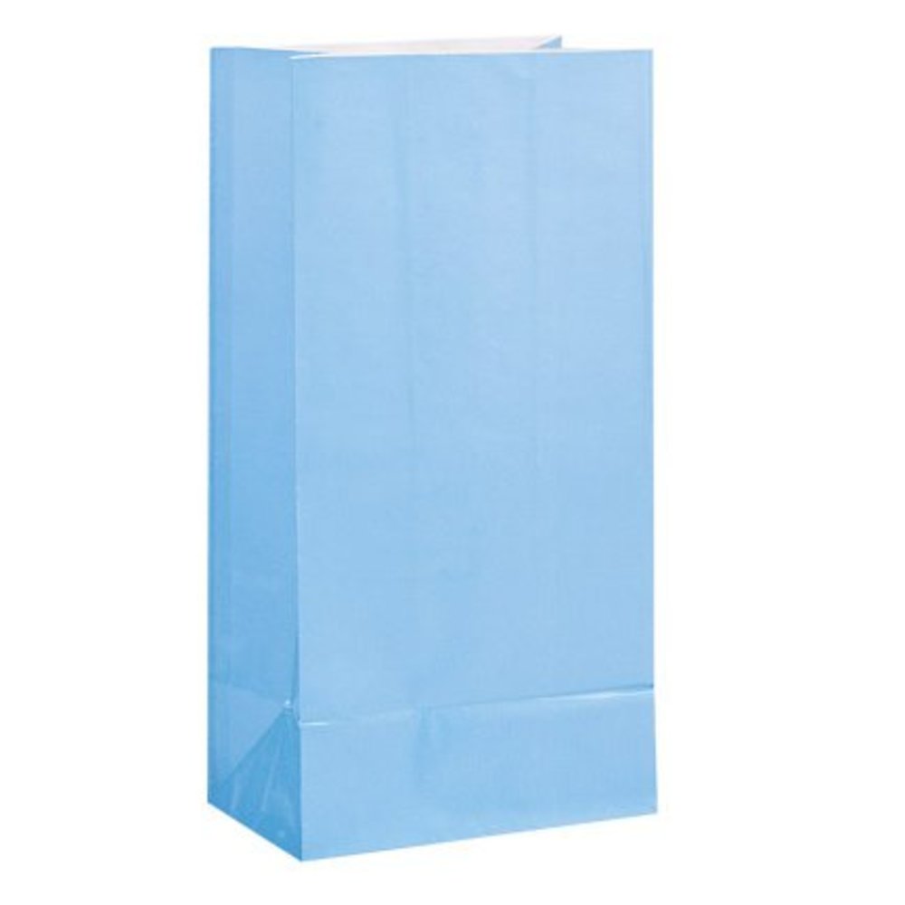 Lichtblauwe Uitdeelzakjes - 12 stuks - papier