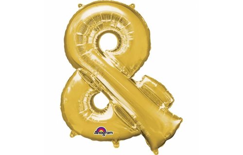 Mini Symbool Folieballon Goud (per stuk) - 33 cm