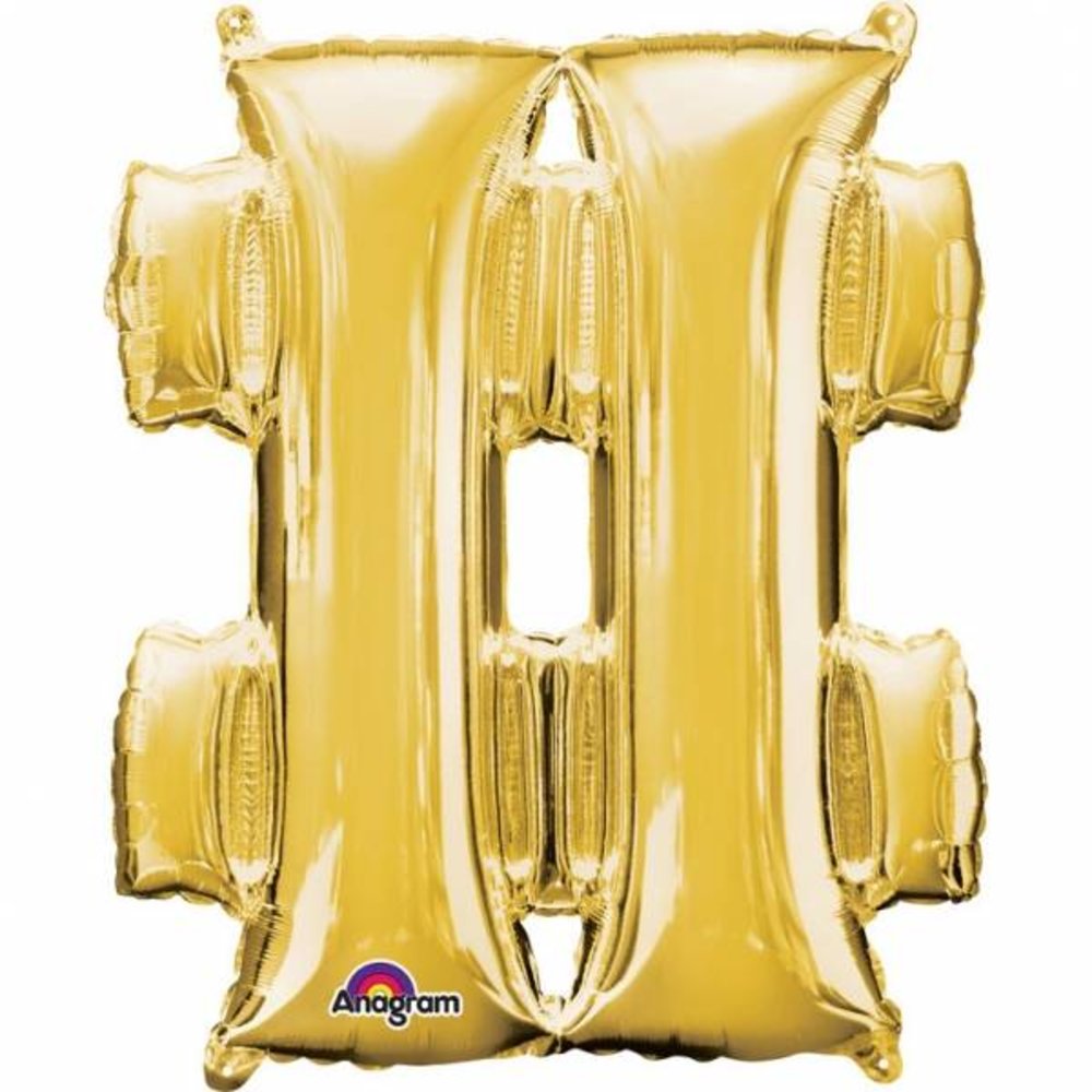 Mini Symbool Folieballon Goud (per stuk) - 33 cm