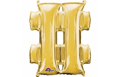 Mini Symbool Folieballon Goud (per stuk) - 33 cm