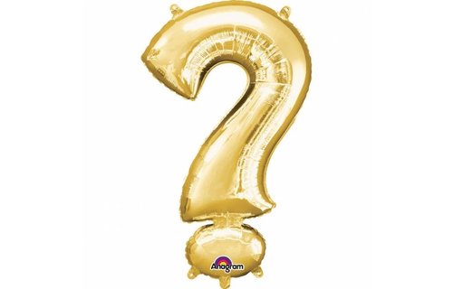 Mini Symbool Folieballon Goud (per stuk) - 33 cm