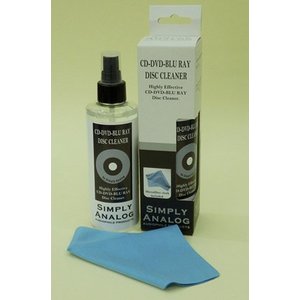 Simply Analog CD-DVD-Blu Ray Disc Cleaner Alcohol-Free 200ml + Microfiber Cloth