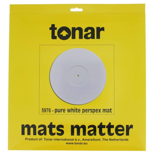 Tonar Pure White Perspex – tapete para gira-discos 2 mm