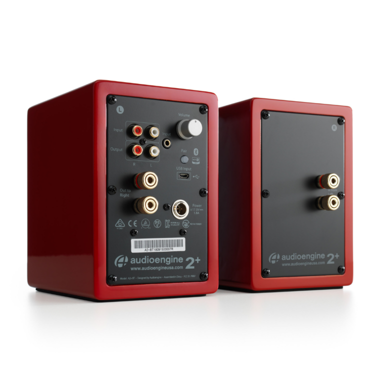 AudioEngine A2 + draadloze luidsprekers (rood)