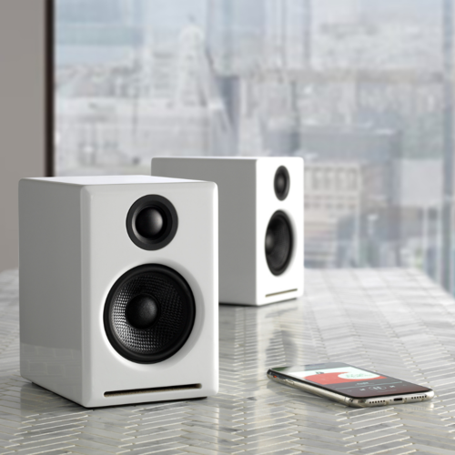 AudioEngine A2 + draadloze luidsprekers (Wit) AudioEngine A2 + draadloze luidsprekers (Wit)