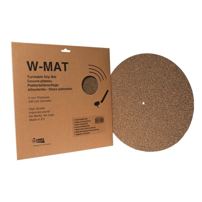 Winyl W-Mat Cork-Rubber Platenspeler Mat – 295 mm