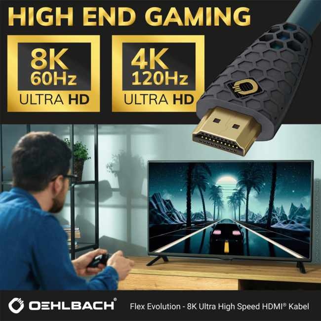 Oehlbach Flex Evolution Ultra High-Speed HDMI® Cable 8K/4K
