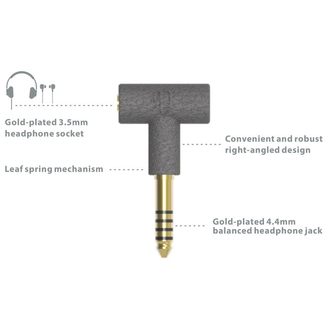 iFi audio 3.5mm naar 4.4mm hoofdtelefoonadapter
