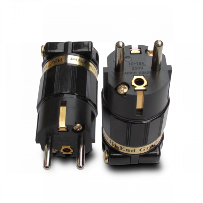 IeGo Ti2420BK Pure Silver Schuko Stecker – Premium Qualität