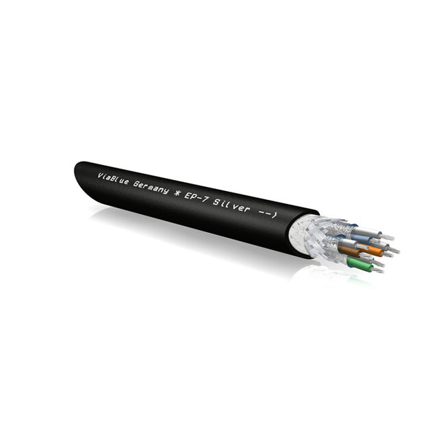 ViaBlue ™ EP-7 Silver Ethernet Cable – CAT6A Network Cable