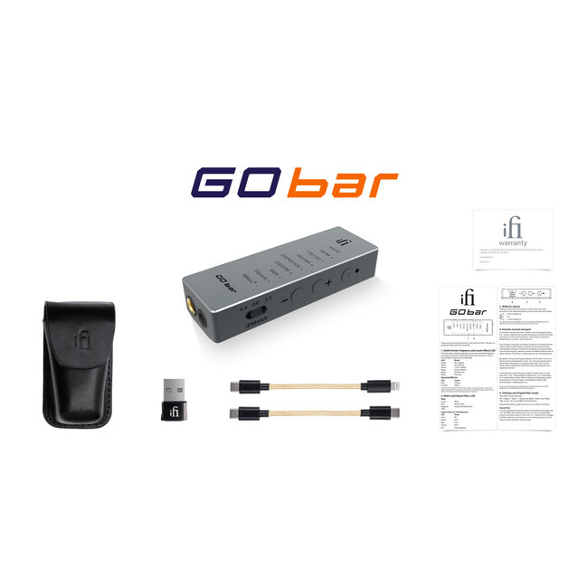 iFi Audio GO bar DAC USB portátil e amplificador de auscultadores