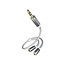 Inakustik Headphone/Extension Adapter | 3,5 | White/Silver | 20 Cm