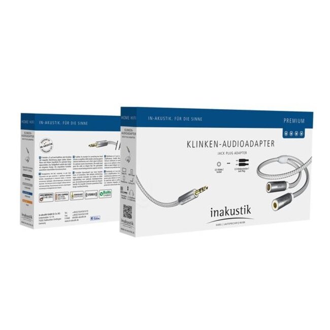 Headphone/Extension Adapter | 3,5 | White/Silver