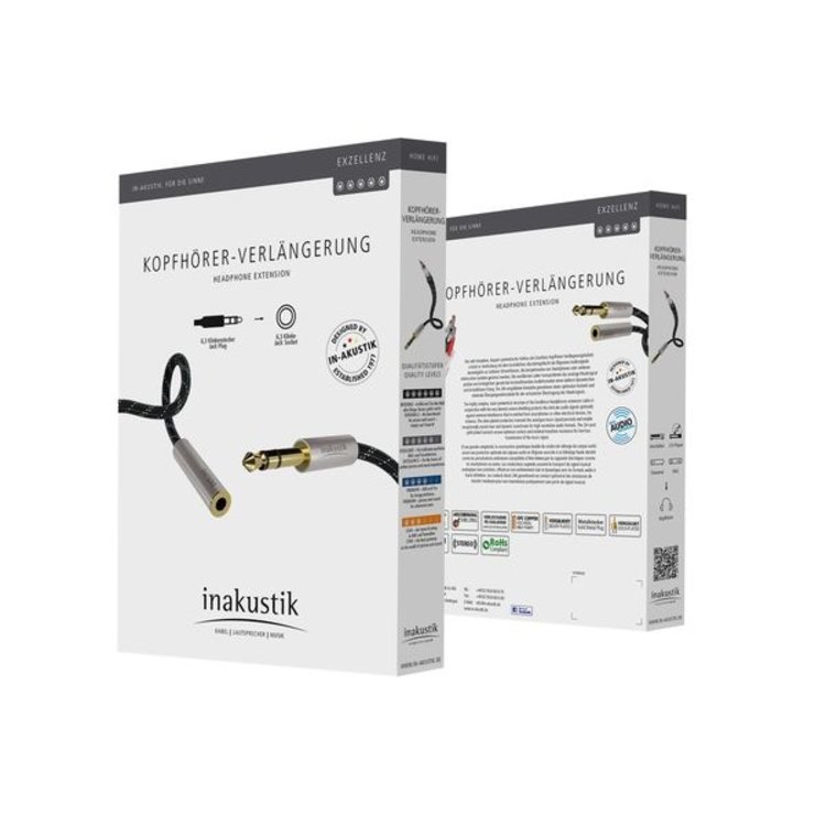 Inakustik Extension cable for headphones | fem 6,3mm <> 6,3mm