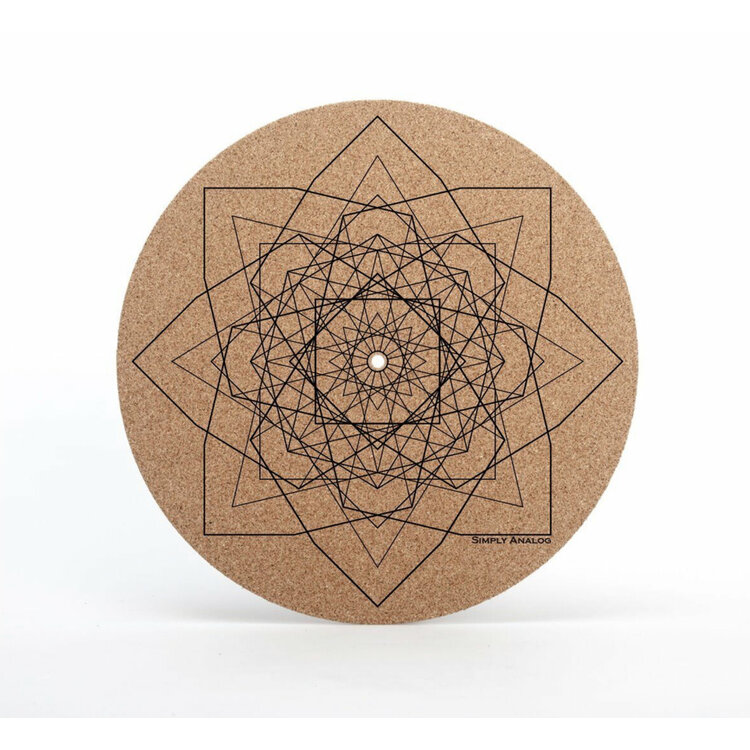 Simply Analog Corkmat Geo Draaitafel Slipmat