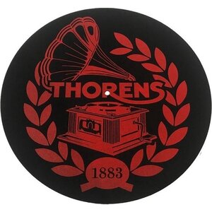 Thorens Filzmatte mit Logo (Schwarz/Rot)
