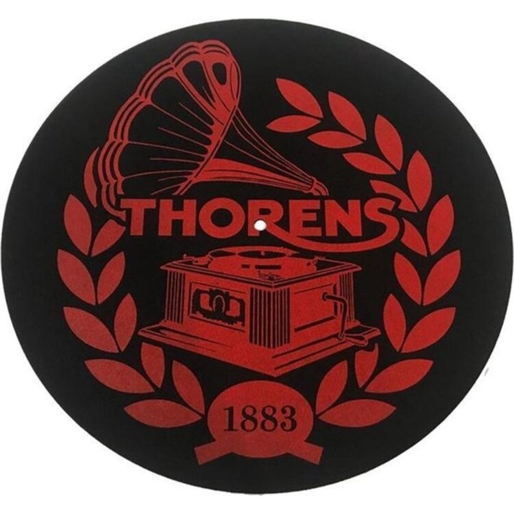 Thorens Thorens Filzmatte mit Logo (Schwarz/Rot)
