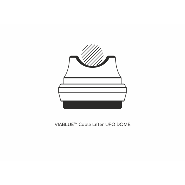 UFO Dome Kabelheber Schwarz (4 Stück)