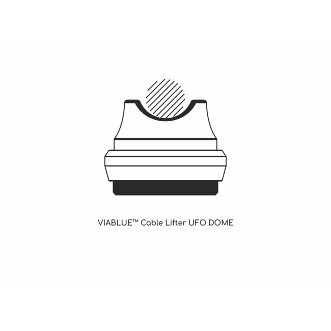 UFO Dome Cable Lifter Silver (4 Pieces)