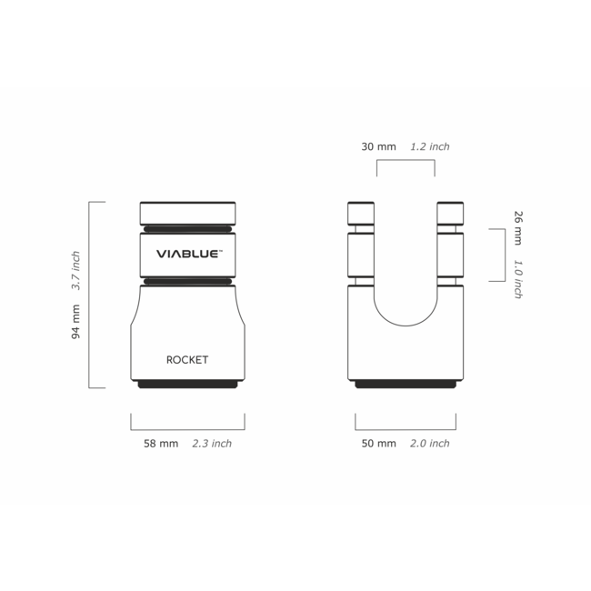 Rocket kabellifter Zilver (4 Stuks)