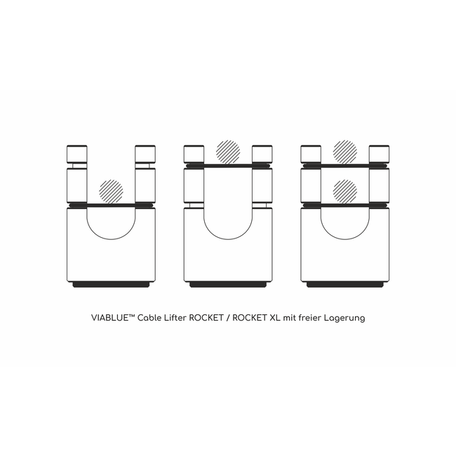 Rocket Kabellifter Zwart (4 Stuks)