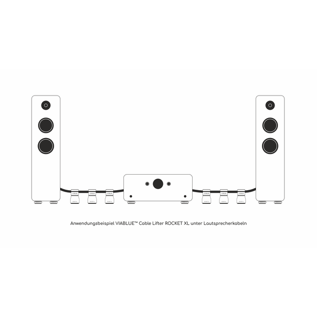 Rocket Kabellifter Zwart (4 Stuks)