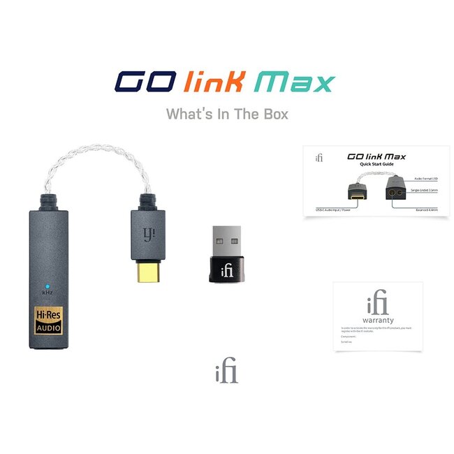 iFi Audio GO link Max USB DAC met gebalanceerde 4.4mm uitgang