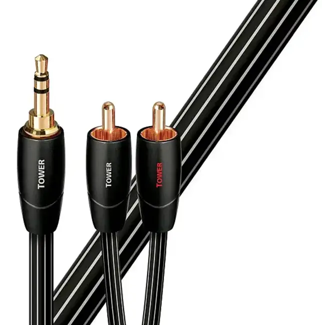 AudioQuest Tower Mini-jack naar RCA kabel