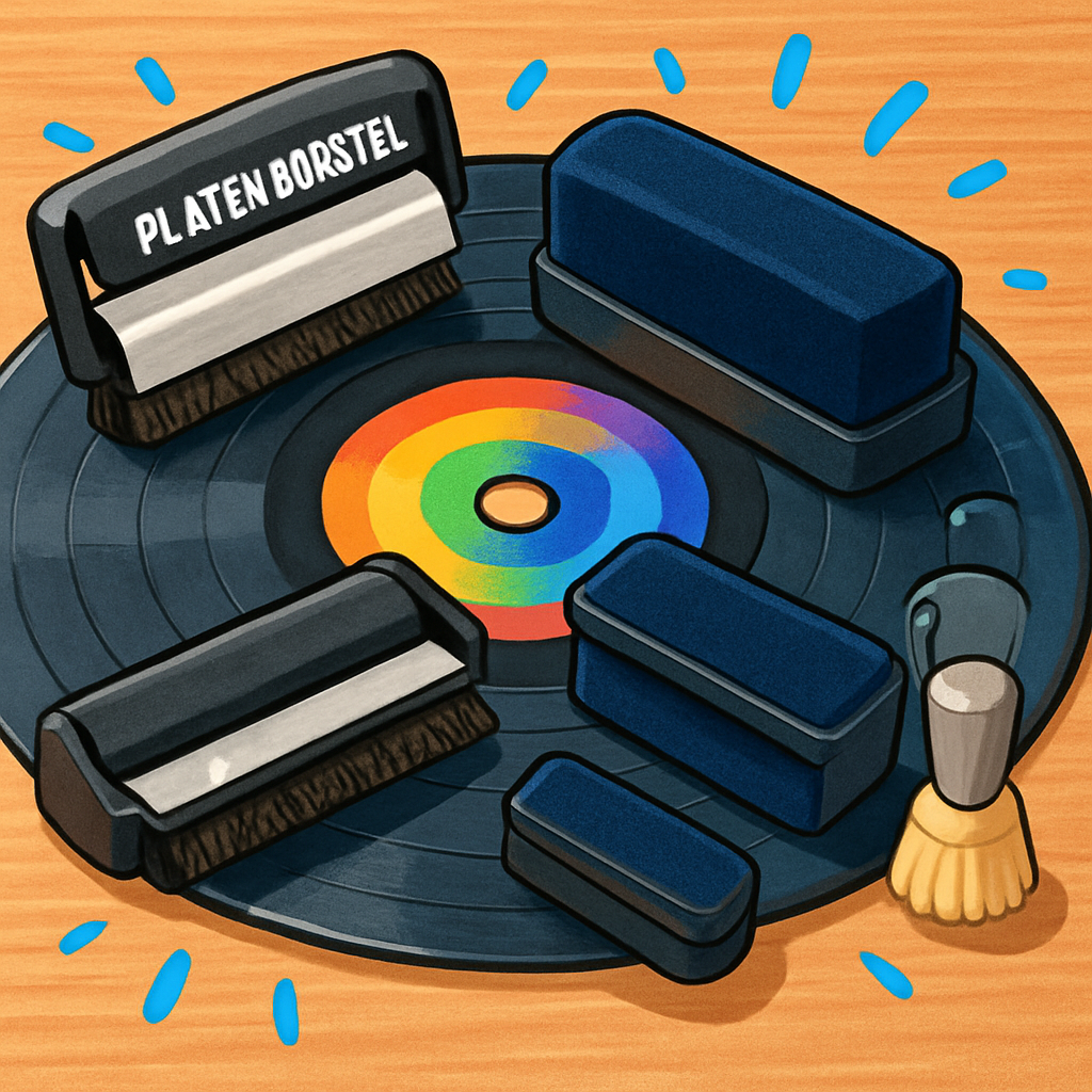 De verschillende soorten platenborstels voor het reinigen van vinylplaten