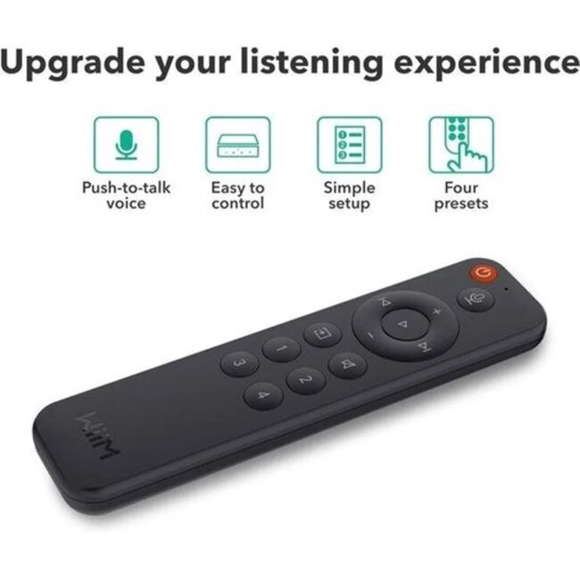 WiiM Voice Remote – Comando com Controlo de Voz Alexa