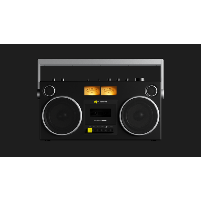 We Are Rewind CURTIS – Enceinte Bluetooth Portable & Enregistreur Cassette – Noir