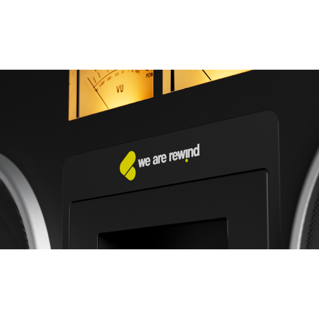 We Are Rewind CURTIS – Enceinte Bluetooth Portable & Enregistreur Cassette – Noir