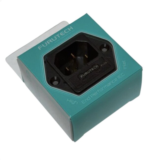 Furutech FI-03 (G) Gold IEC Inlet C14 with Fuse Holder