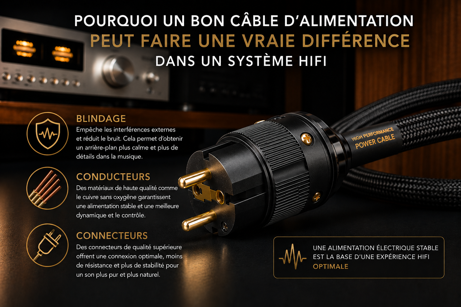 Pourquoi un bon câble d’alimentation peut réellement améliorer une installation hifi