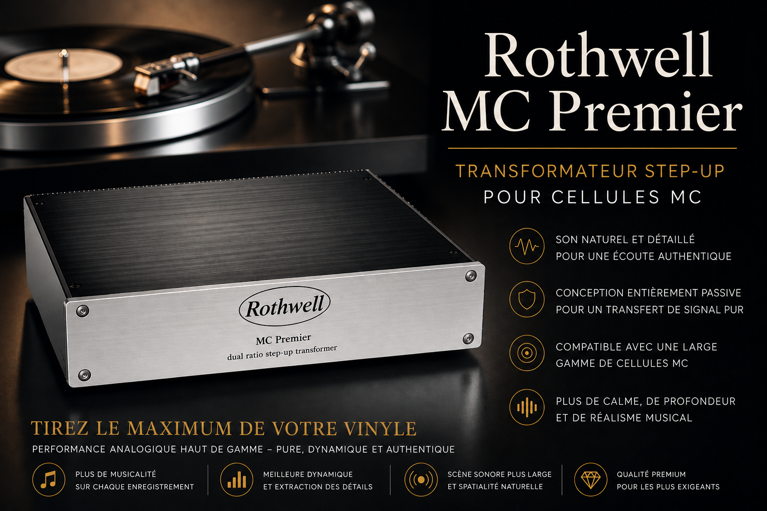 Rothwell MC Premier Step Up Transformer pour cellules MC