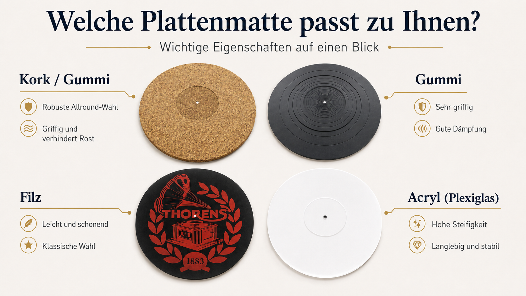 Welche Plattentellerauflage brauche ich für meinen Plattenspieler?