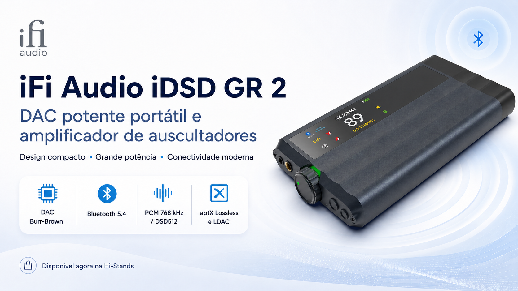 iFi Audio iDSD GR 2, DAC portátil e amplificador de auscultadores