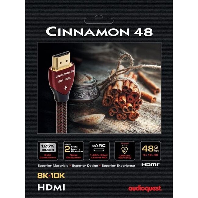AudioQuest Cinnamon 48 HDMI 2.1 | 48Gbps 8K/60Hz