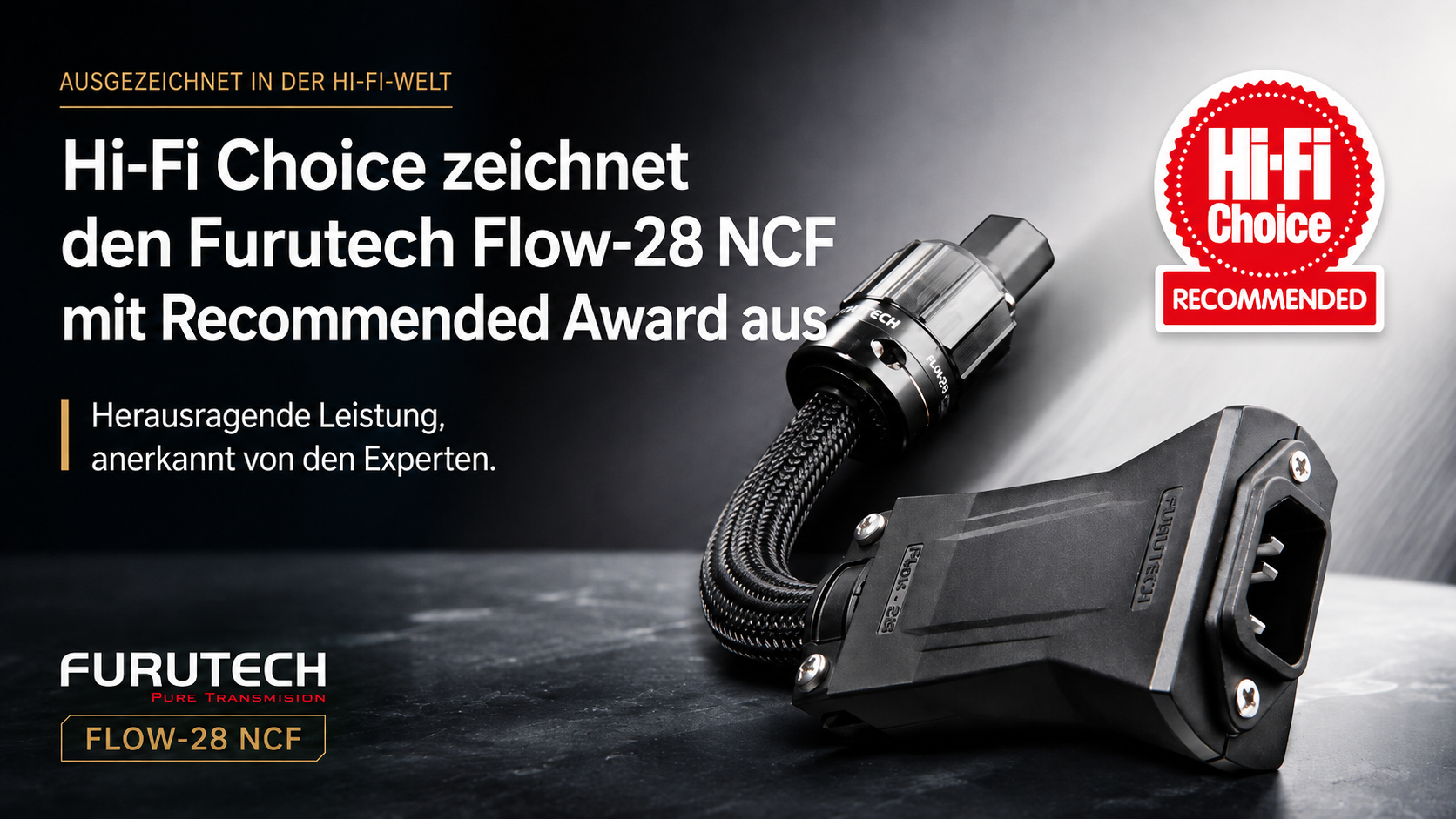 Hi Fi Choice zeichnet den Furutech Flow 28 NCF mit dem Recommended Award aus