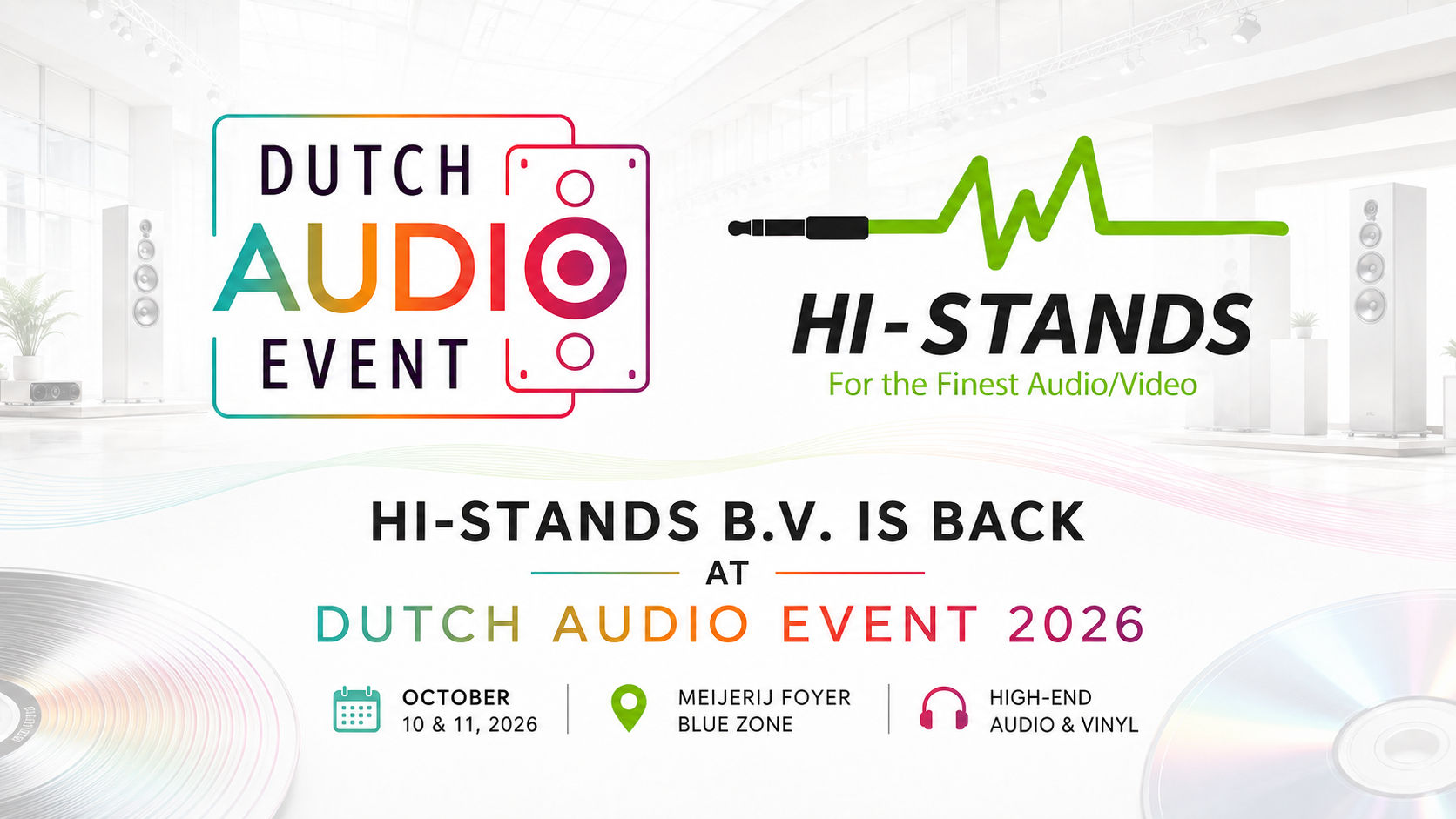 Hi-Stands B.V. returns to Dutch Audio Event 2026, bigger than ever!